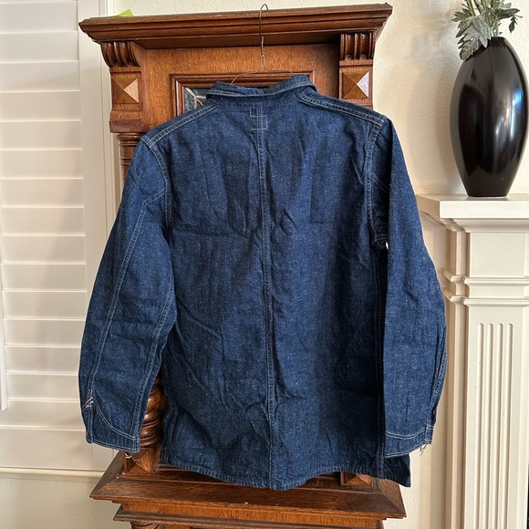 Orslow 1940 Vintage Lined Denim 4 Pocket Coverall Jacket Size 1 - Picture 10 of 11